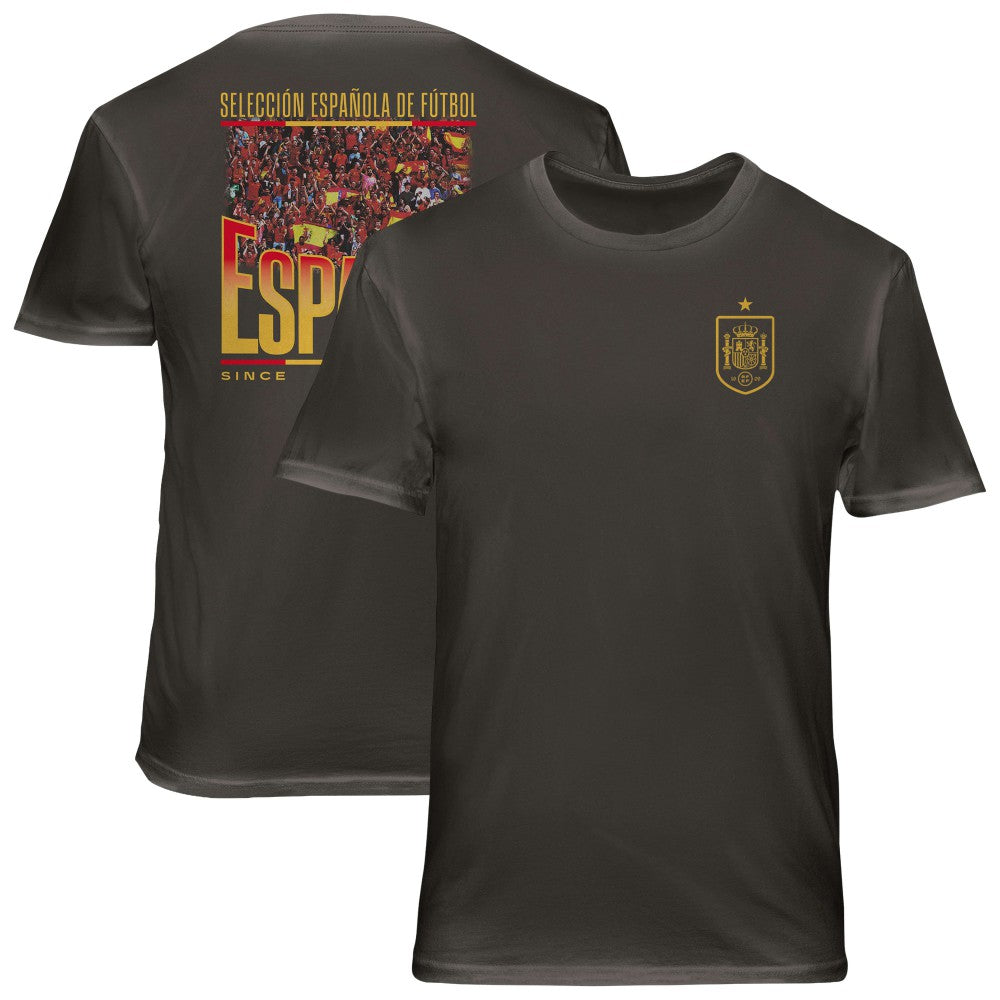 Spain National Team 1863FC Wordmark Cotton T-Shirt Gray - FIFA World CUP