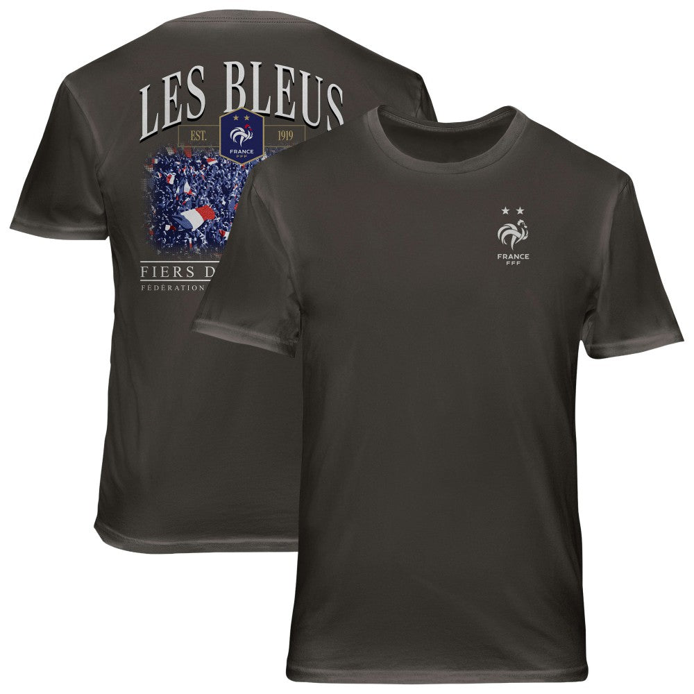France National Team 1863FC Wordmark Cotton T-Shirt Gray - FIFA World CUP