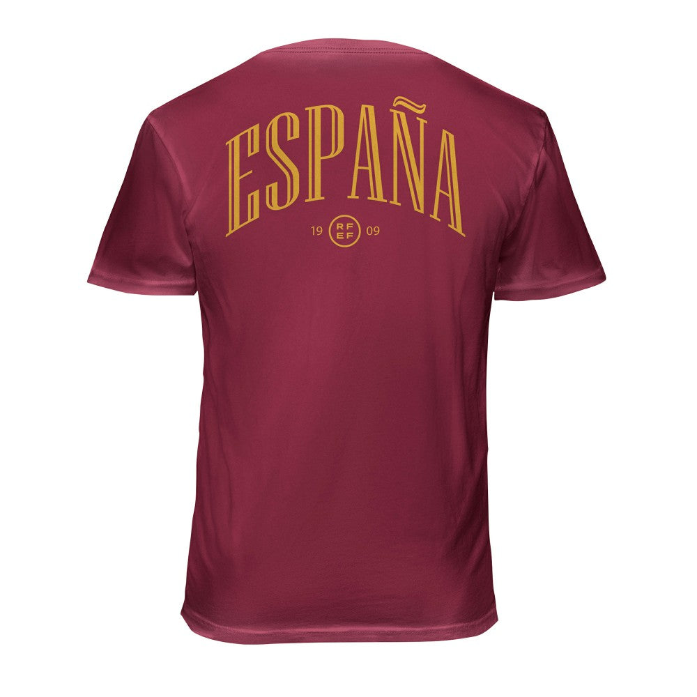Spain National Team 1863FC Back Wordmark Soft Wash T-Shirt Red - FIFA World CUP