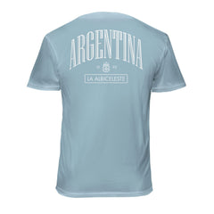Argentina National Team 1863FC Back Wordmark Soft Wash T-Shirt Light Blue - FIFA World CUP