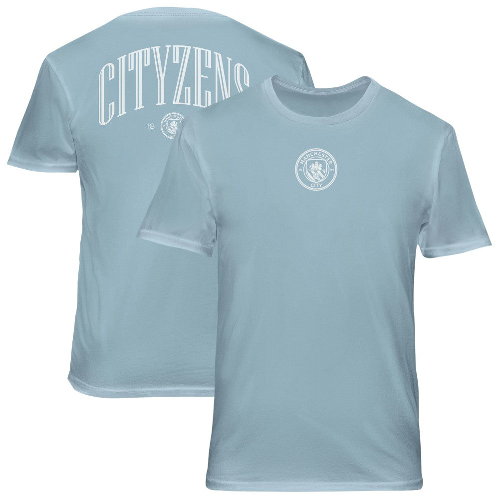 Manchester City 1863FC Back Wordmark Soft Wash T-Shirt Light Blue - FIFA World CUP