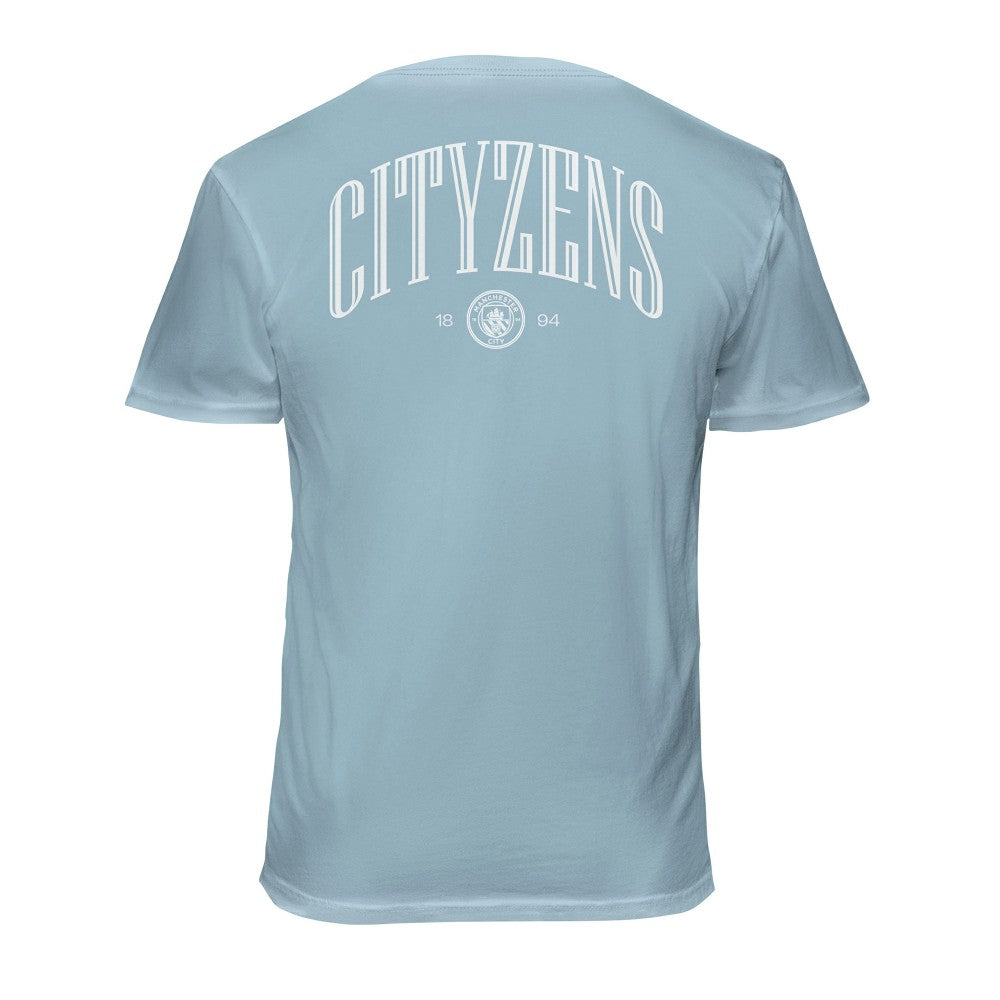 Manchester City 1863FC Back Wordmark Soft Wash T-Shirt Light Blue - FIFA World CUP