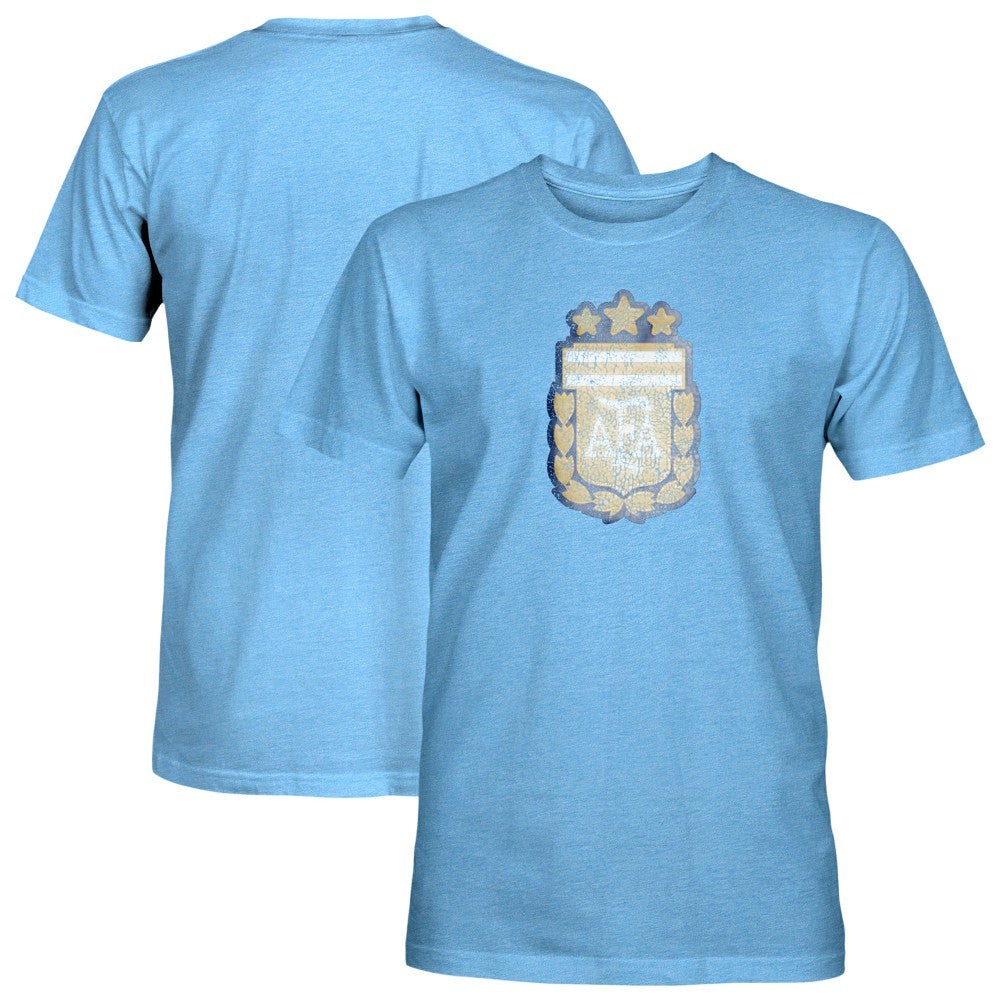Argentina National Team 1863FC Color Badge Tri-Blend T-Shirt Light Blue - FIFA World CUP
