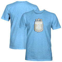 Argentina National Team 1863FC Color Badge Tri-Blend T-Shirt Light Blue - FIFA World CUP