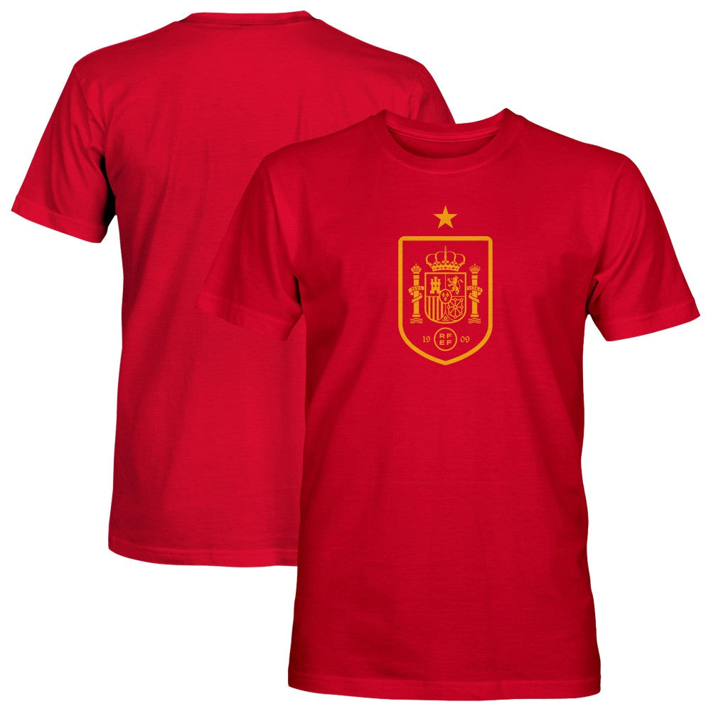 Spain National Team 1863FC Mono Badge T-Shirt Red - FIFA World CUP