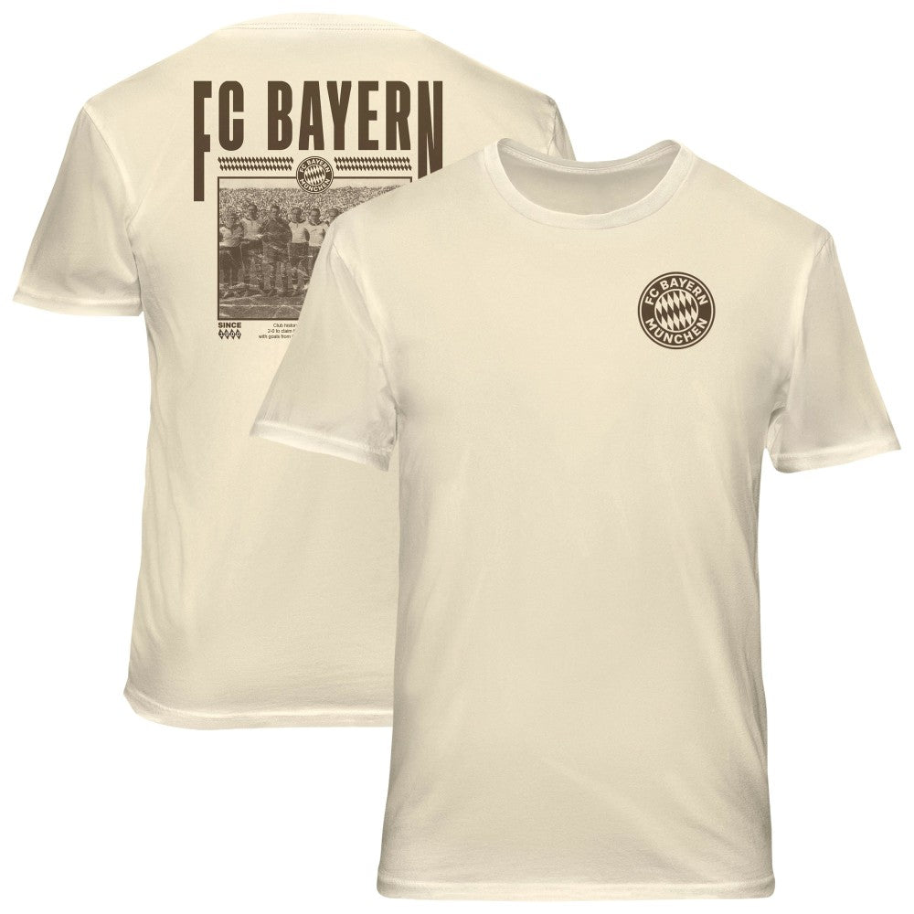 Bayern Munich 1863FC Vintage Soft Wash T-Shirt Cream - FIFA World CUP