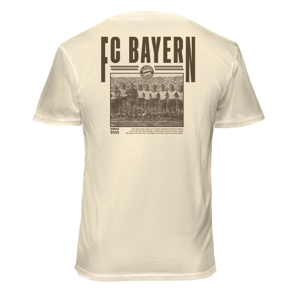 Bayern Munich 1863FC Vintage Soft Wash T-Shirt Cream - FIFA World CUP