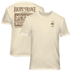 France National Team 1863FC Vintage Soft Wash T-Shirt Cream - FIFA World CUP