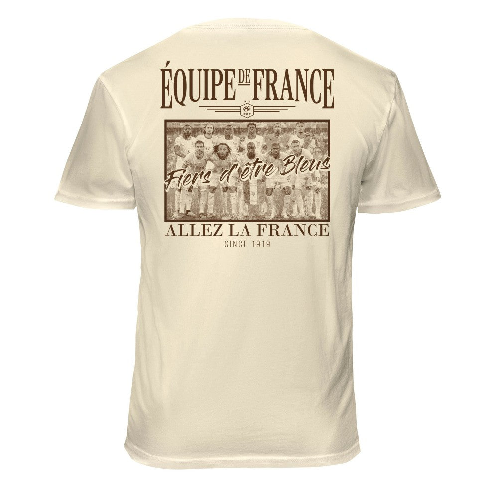 France National Team 1863FC Vintage Soft Wash T-Shirt Cream - FIFA World CUP