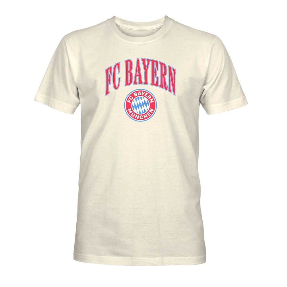 Bayern Munich 1863FC Retro Stripes T-Shirt Cream - FIFA World CUP