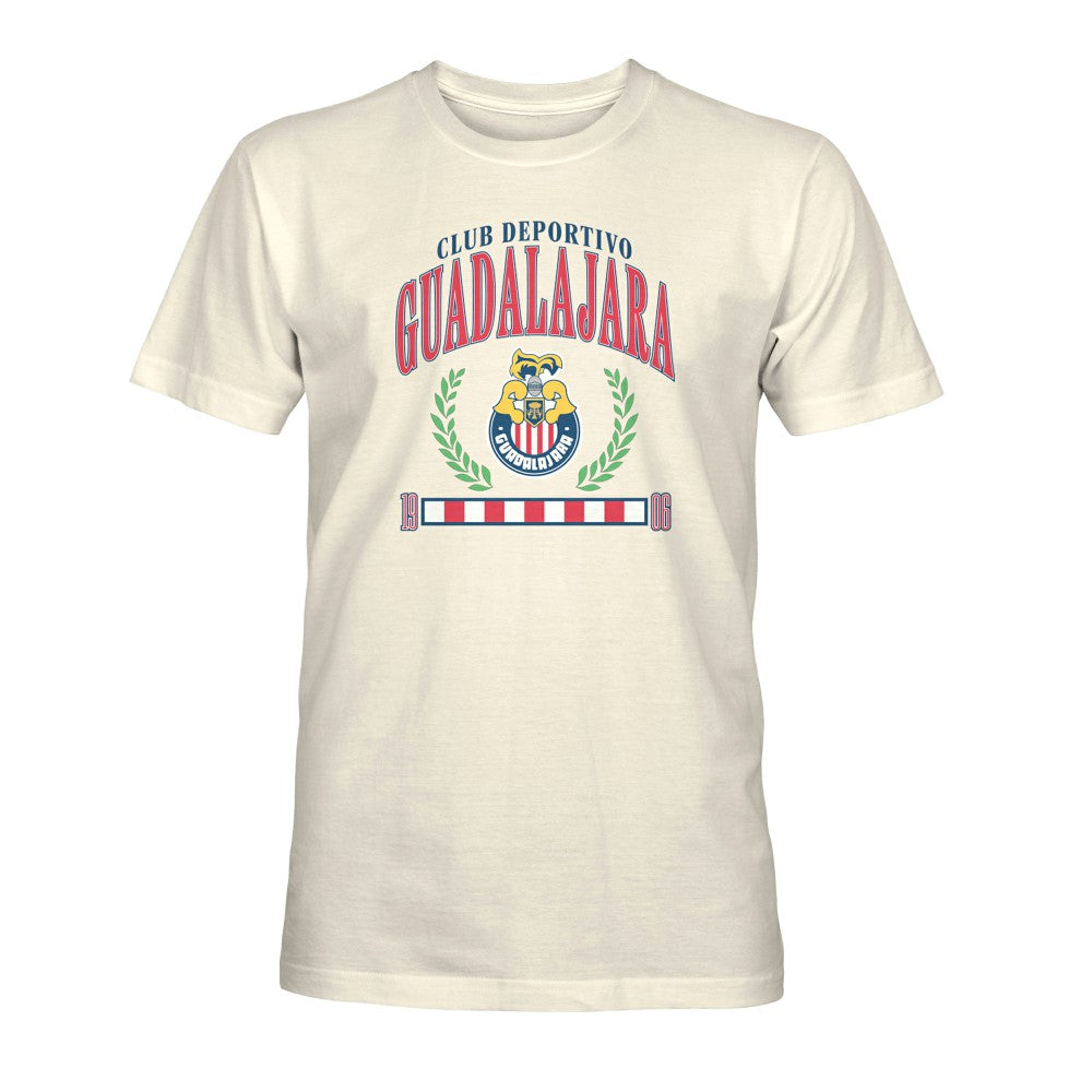 Chivas 1863FC Retro Stripes T-Shirt Cream - FIFA World CUP