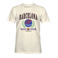Barcelona 1863FC Retro Stripes T-Shirt Cream - FIFA World CUP