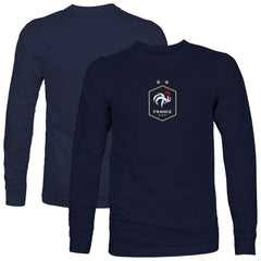 France National Team 1863FC Color Badge Long Sleeve T-Shirt Navy - FIFA World CUP