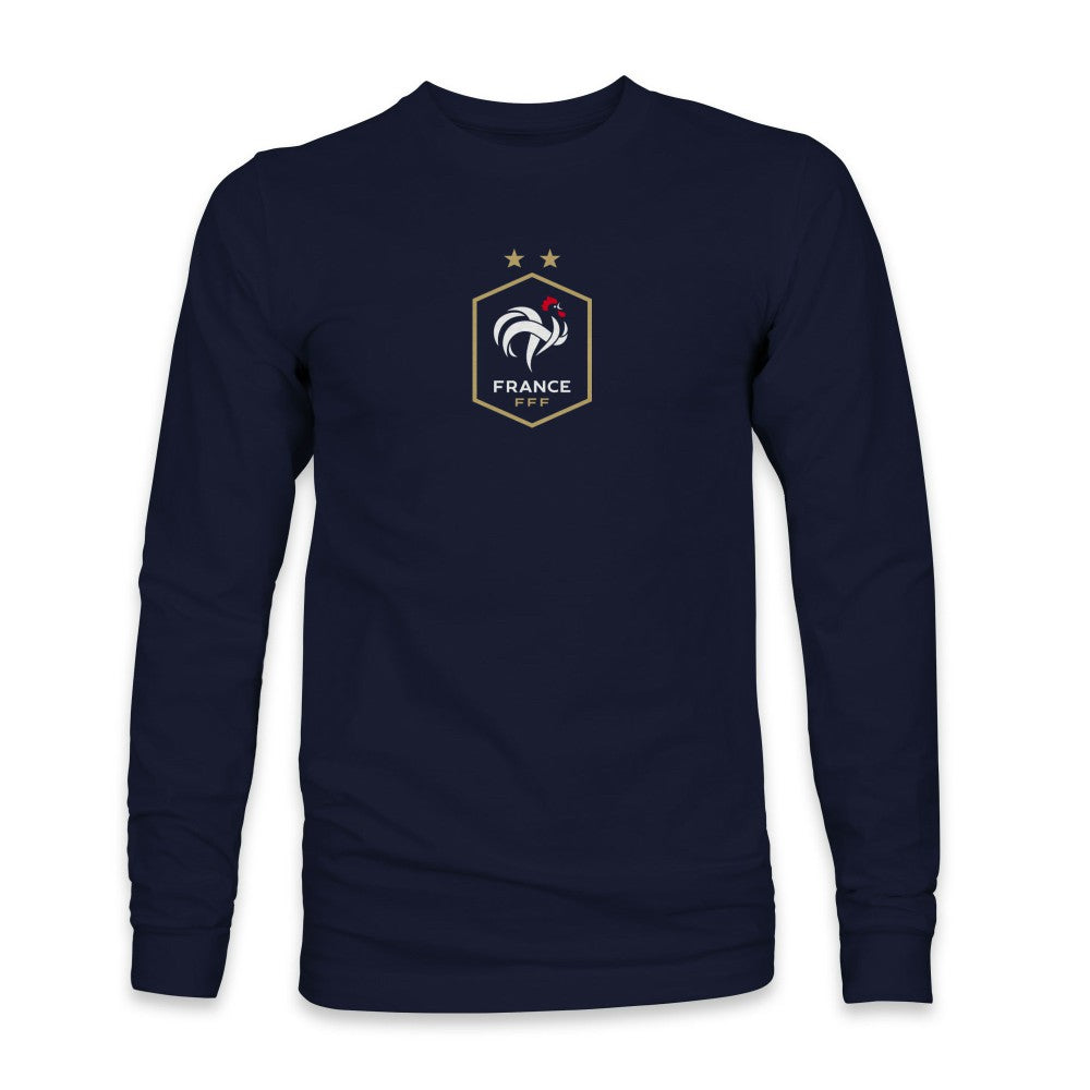 France National Team 1863FC Color Badge Long Sleeve T-Shirt Navy - FIFA World CUP