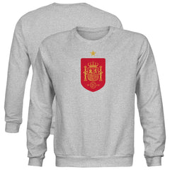 Spain National Team 1863FC Youth Color Badge Sweatshirt Gray - FIFA World CUP