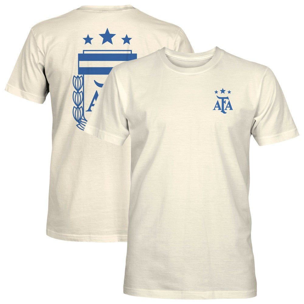 Argentina National Team 1863FC Big Logo Heavyweight T-Shirt Cream - FIFA World CUP