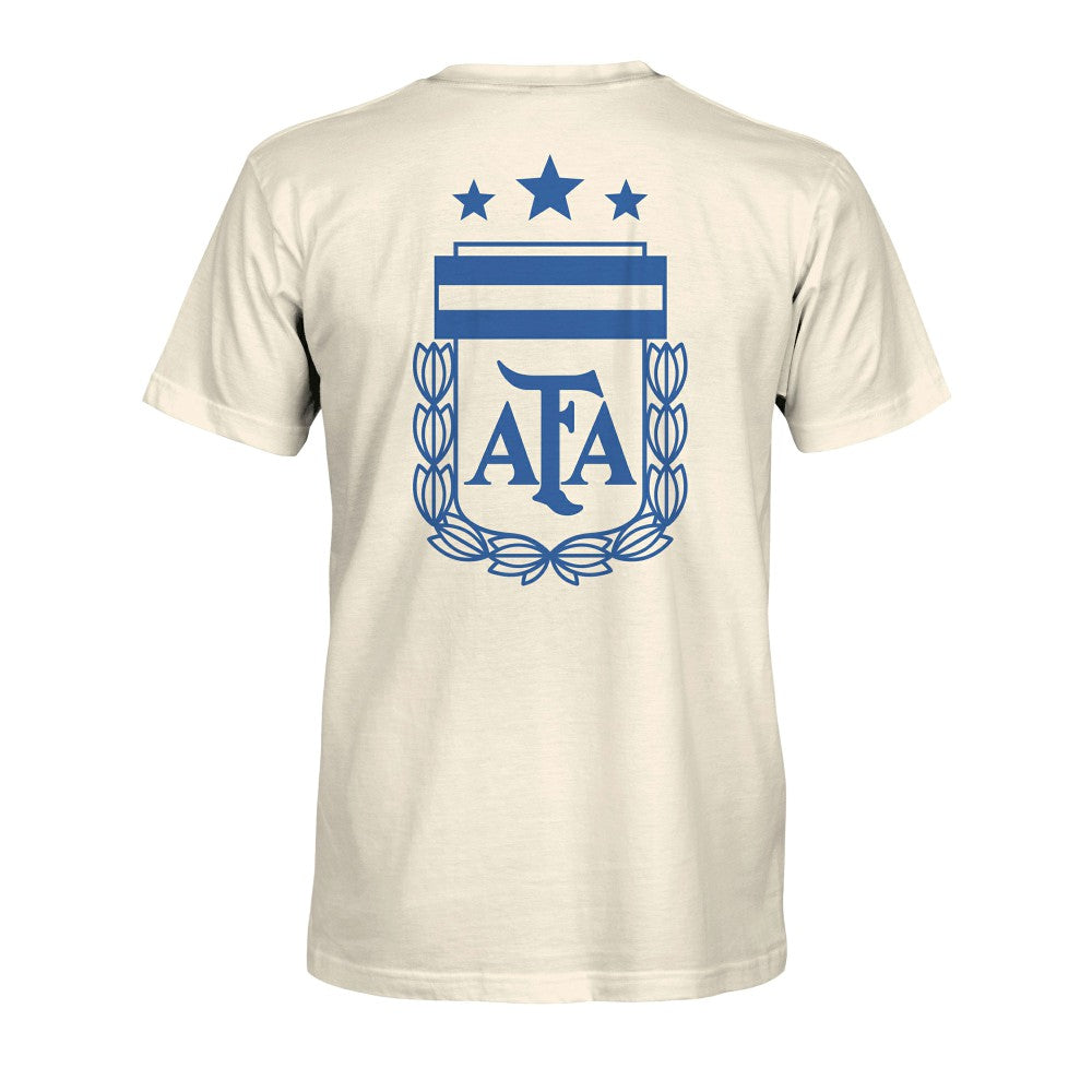 Argentina National Team 1863FC Big Logo Heavyweight T-Shirt Cream - FIFA World CUP