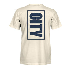 Manchester City 1863FC Big Logo Heavyweight T-Shirt Cream - FIFA World CUP