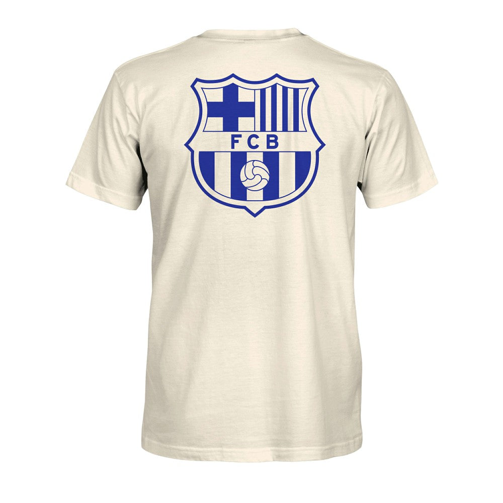 Barcelona 1863FC Big Logo Heavyweight T-Shirt Cream - FIFA World CUP