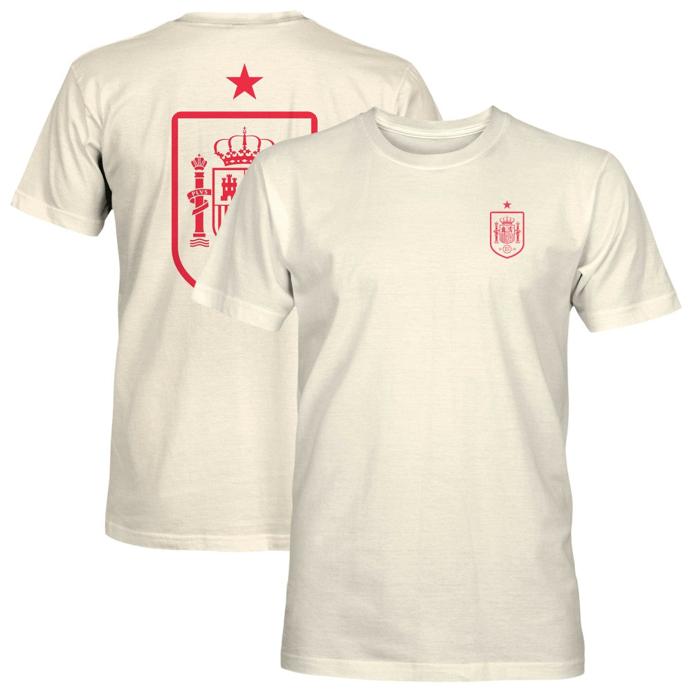 Spain National Team 1863FC Big Logo Heavyweight T-Shirt Cream - FIFA World CUP