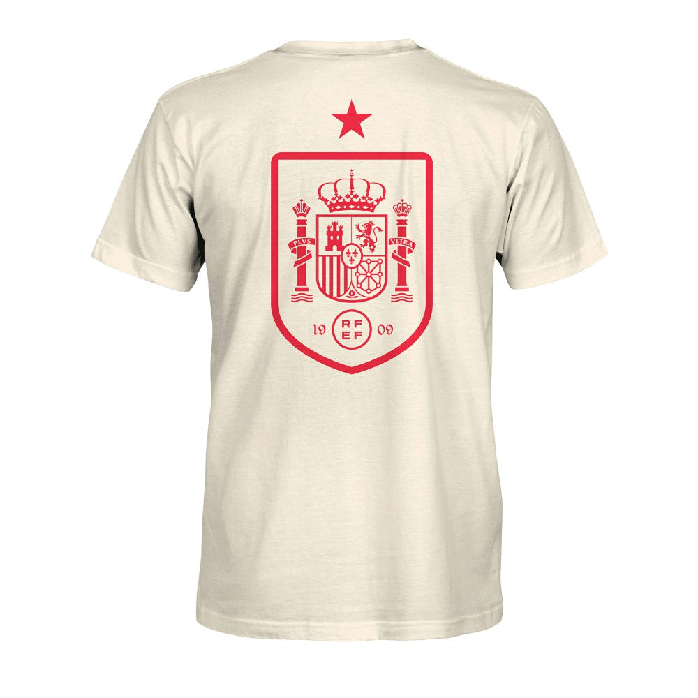 Spain National Team 1863FC Big Logo Heavyweight T-Shirt Cream - FIFA World CUP