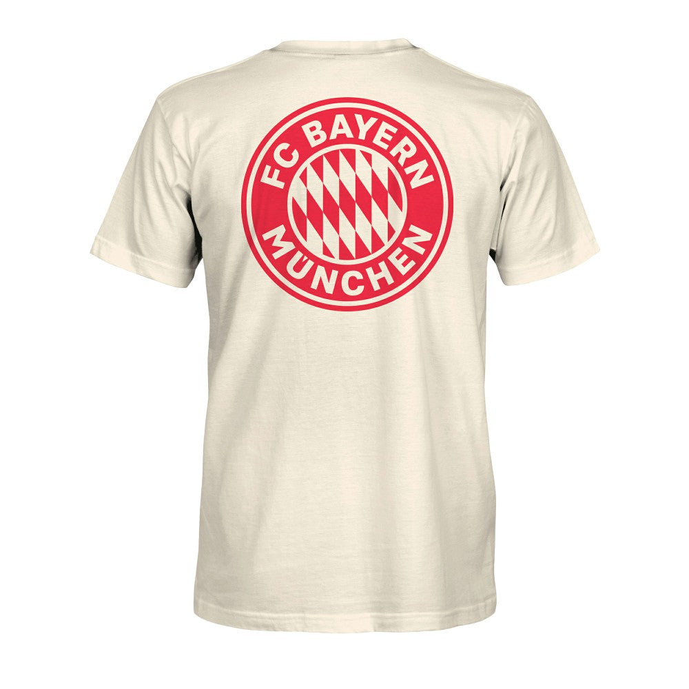 Bayern Munich 1863FC Big Logo Heavyweight T-Shirt Cream - FIFA World CUP