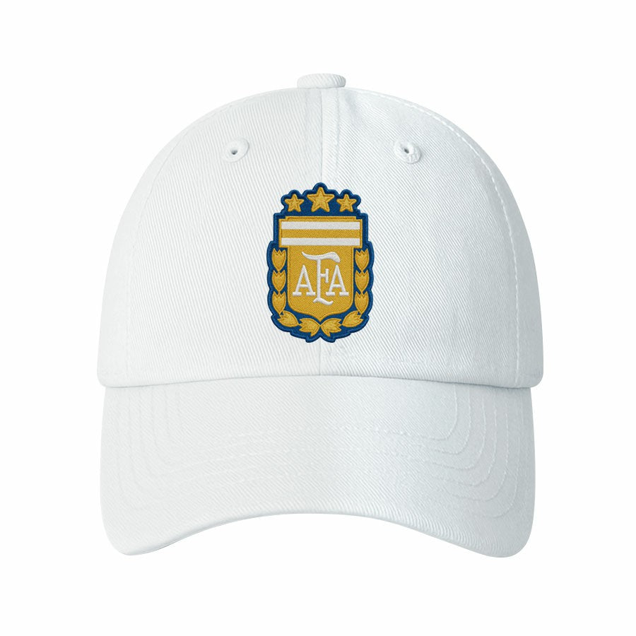 Argentina National Team 1863FC Retro Badge Crew Adjustable Hat White - FIFA World CUP