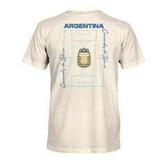 Argentina National Team 1863FC Own the Pitch Heavyweight T-Shirt Cream - FIFA World CUP