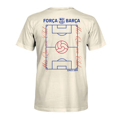 Barcelona 1863FC Own the Pitch Heavyweight T-Shirt Cream - FIFA World CUP