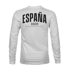 Spain National Team 1863FC Back Team Arch Long Sleeve T-Shirt Gray - FIFA World CUP