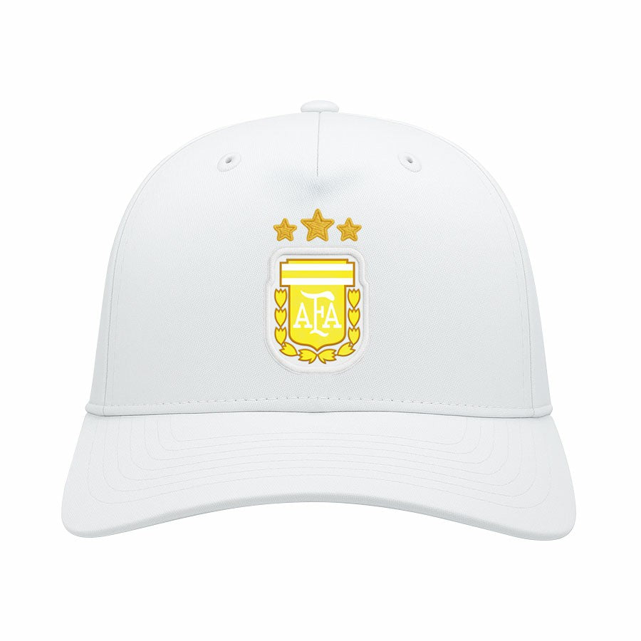 Argentina National Team 1863FC Mono Badge High Point Adjustable Hat White - FIFA World CUP