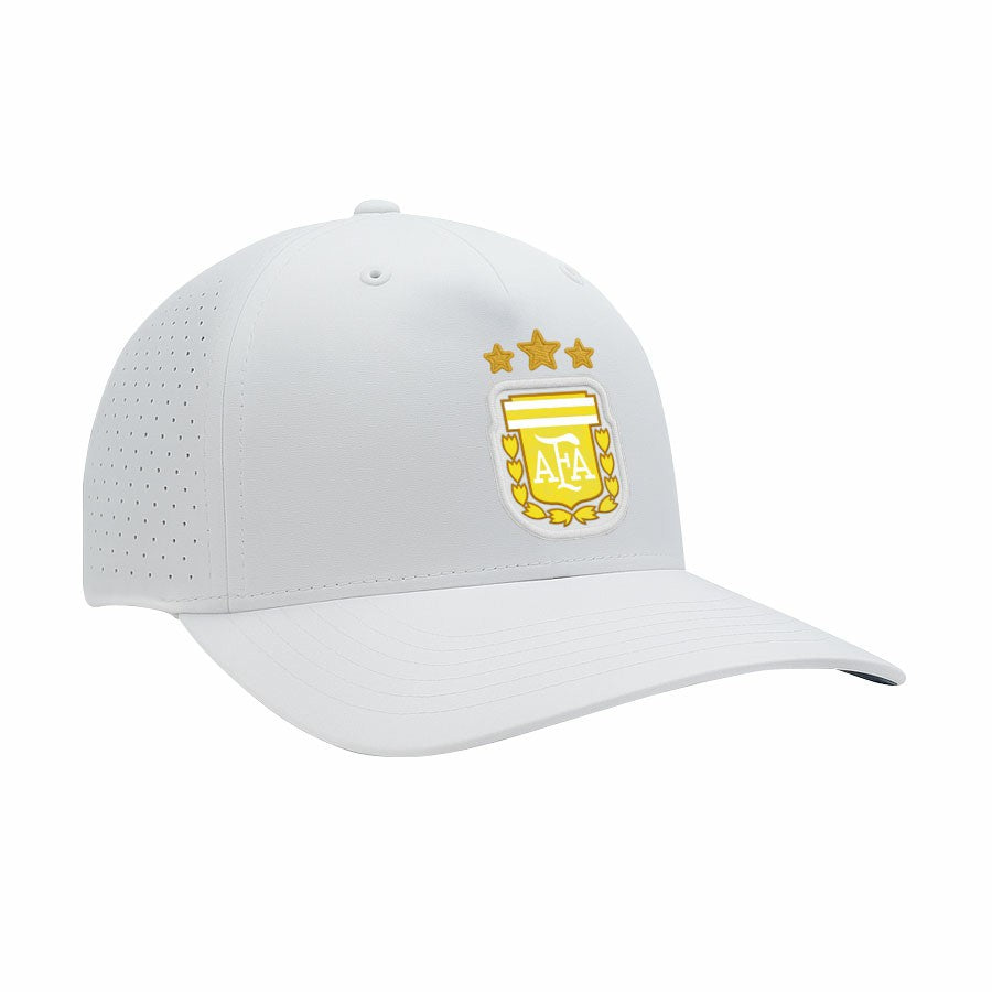 Argentina National Team 1863FC Mono Badge High Point Adjustable Hat White - FIFA World CUP