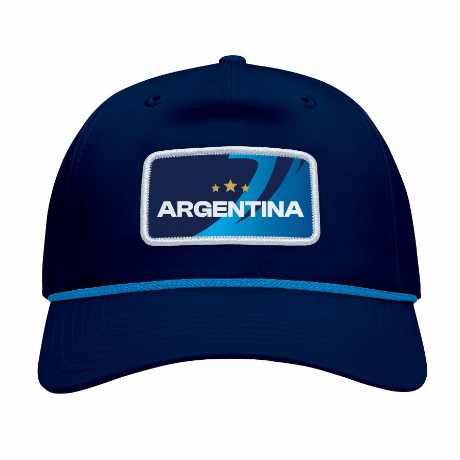 Argentina National Team 1863FC Color Badge Caddy Adjustable Hat Navy - FIFA World CUP
