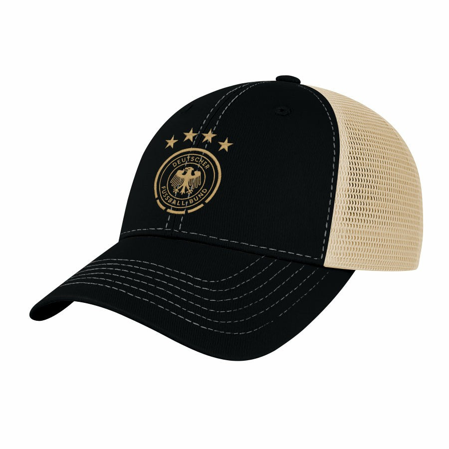 Germany National Team 1863FC Color Badge Offroad Adjustable Trucker Hat Black - FIFA World CUP