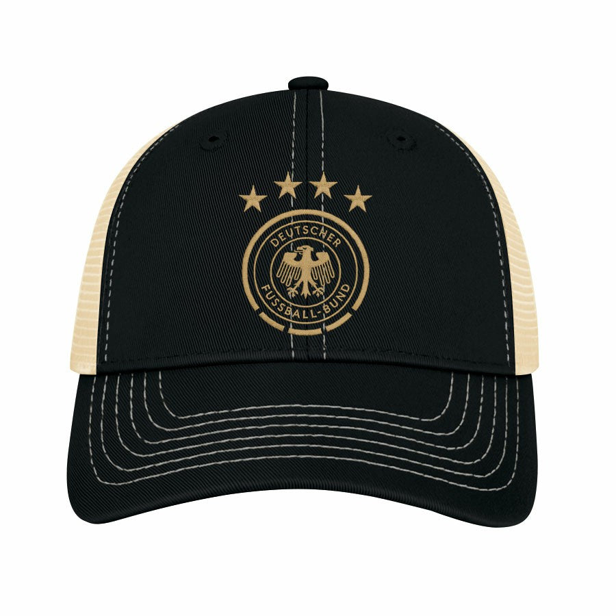 Germany National Team 1863FC Color Badge Offroad Adjustable Trucker Hat Black - FIFA World CUP