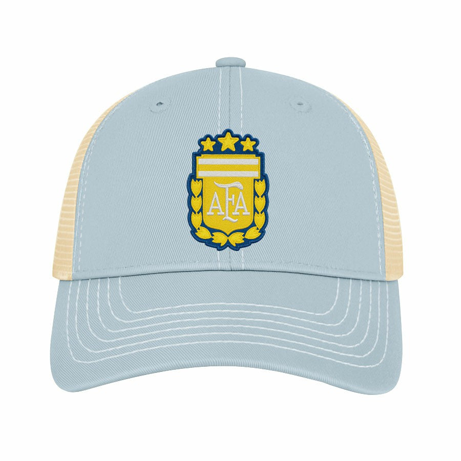 Argentina National Team 1863FC Color Badge Offroad Adjustable Trucker Hat Light Blue - FIFA World CUP