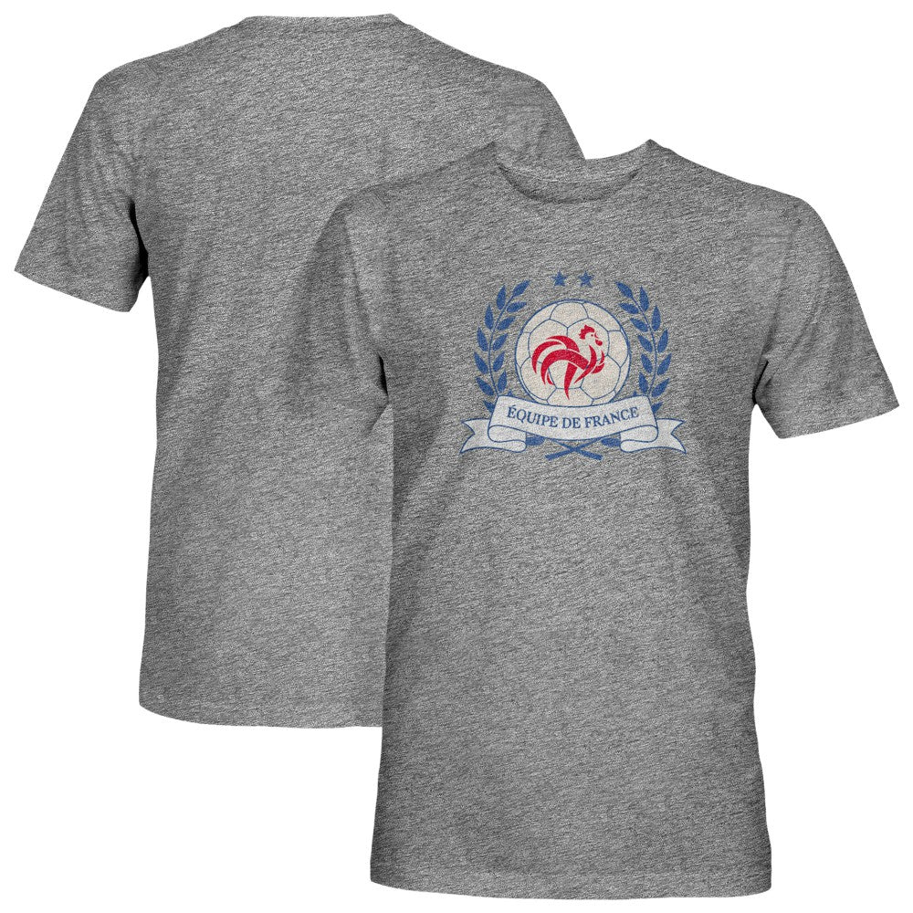 France National Team 1863FC Vintage Tri-Blend T-Shirt Gray - FIFA World CUP