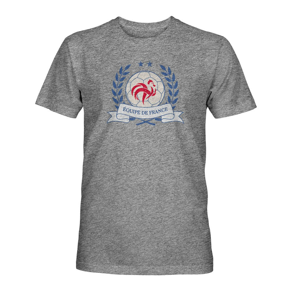 France National Team 1863FC Vintage Tri-Blend T-Shirt Gray - FIFA World CUP