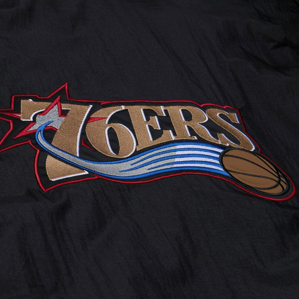 Philadelphia 76ers Hardwood Classics 76 Originals Collection Fushion Full-Snap Hoodie Jacket Black - NBA
