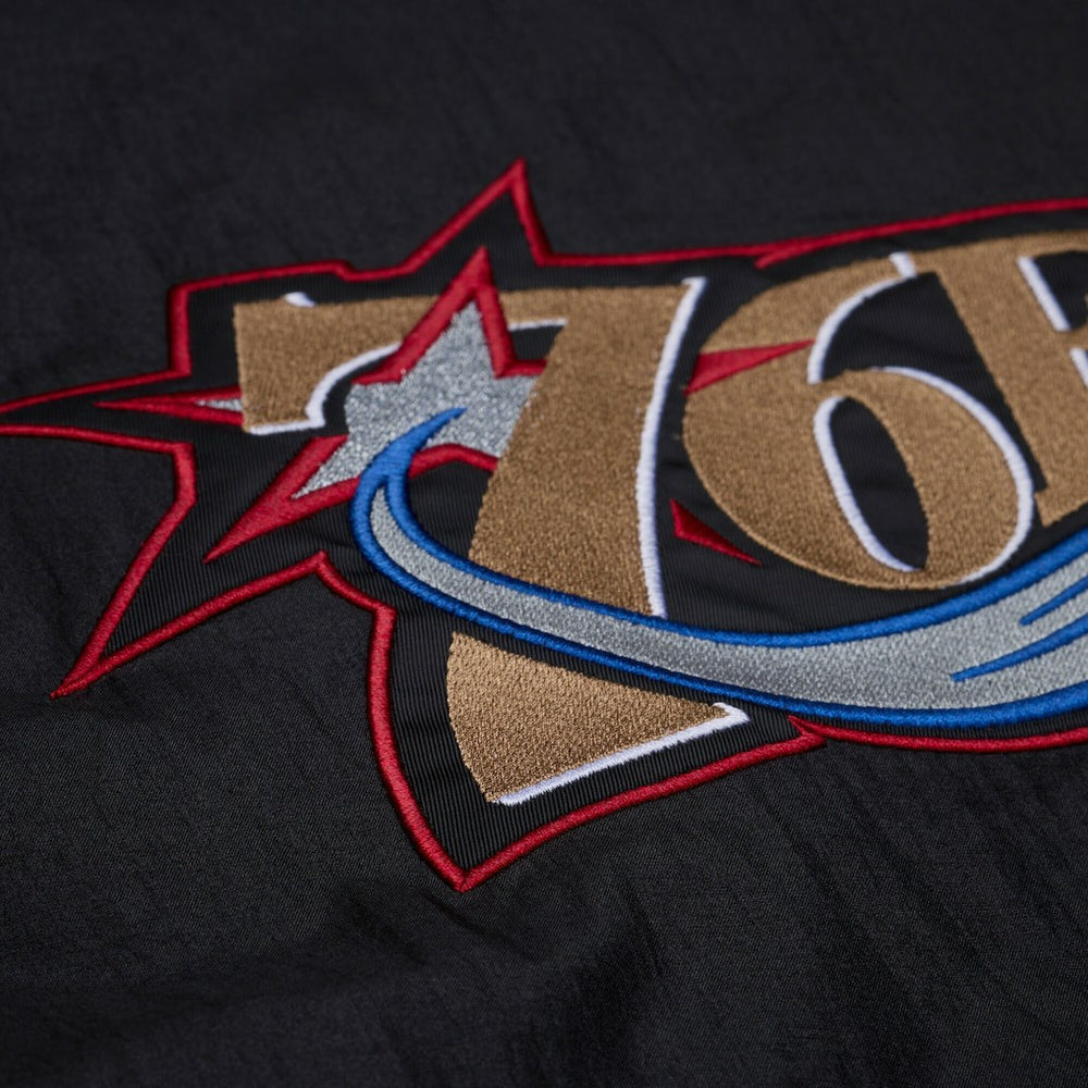 Philadelphia 76ers Hardwood Classics 76 Originals Collection Fushion Full-Snap Hoodie Jacket Black - NBA