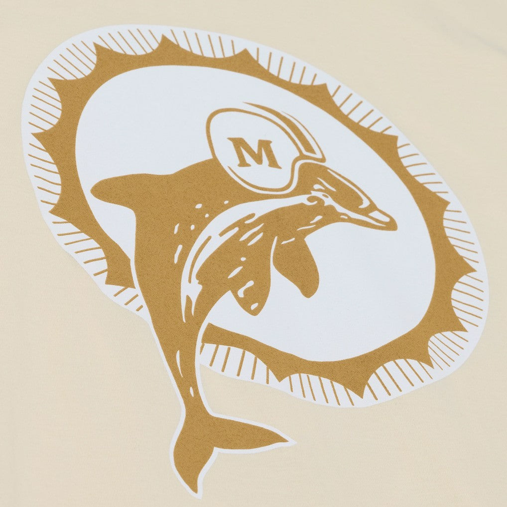 Dan Marino Miami Dolphins Sandman Name & Number T-Shirt Cream | Mitchell & Ness