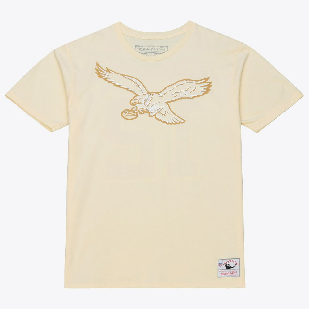 Randall Cunningham Philadelphia Eagles Sandman Name & Number T-Shirt Cream | Mitchell & Ness