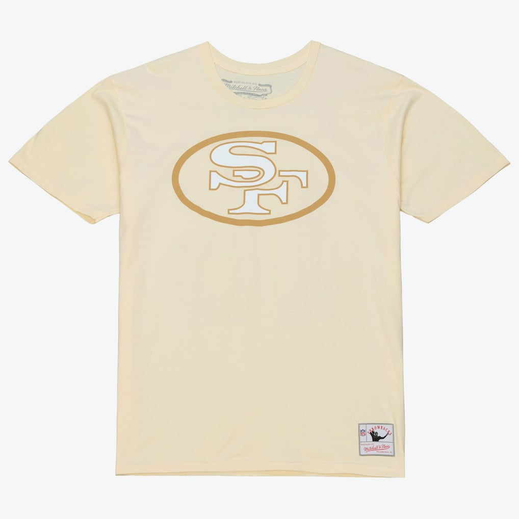 Joe Montana San Francisco 49ers Sandman Name & Number T-Shirt Cream | Mitchell & Ness