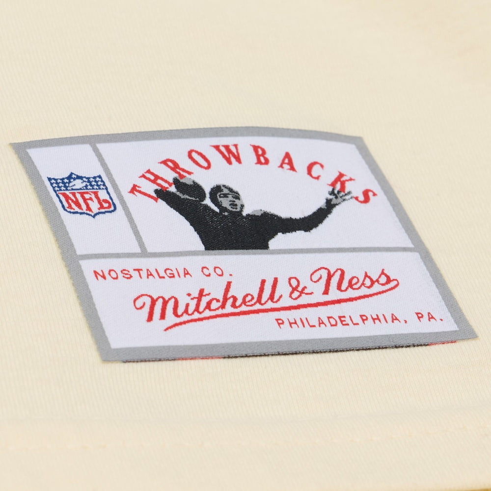 Reggie White Green Bay Packers Sandman Name & Number T-Shirt Cream | Mitchell & Ness