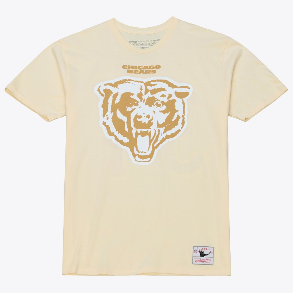 Walter Payton Chicago Bears Sandman Name & Number T-Shirt Cream | Mitchell & Ness