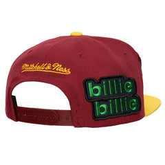Cleveland Cavaliers x Billie Eilish Hardwood Classics Patch Snapback Hat Wine/Gold - NBA
