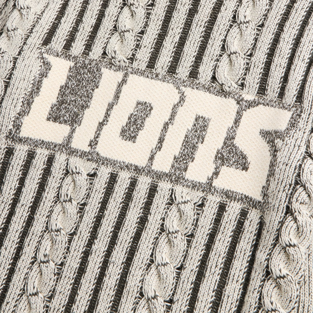 Detroit Lions Off Season x NFL Unisex Cable Knit Sweater Cream/Gray | NFL
