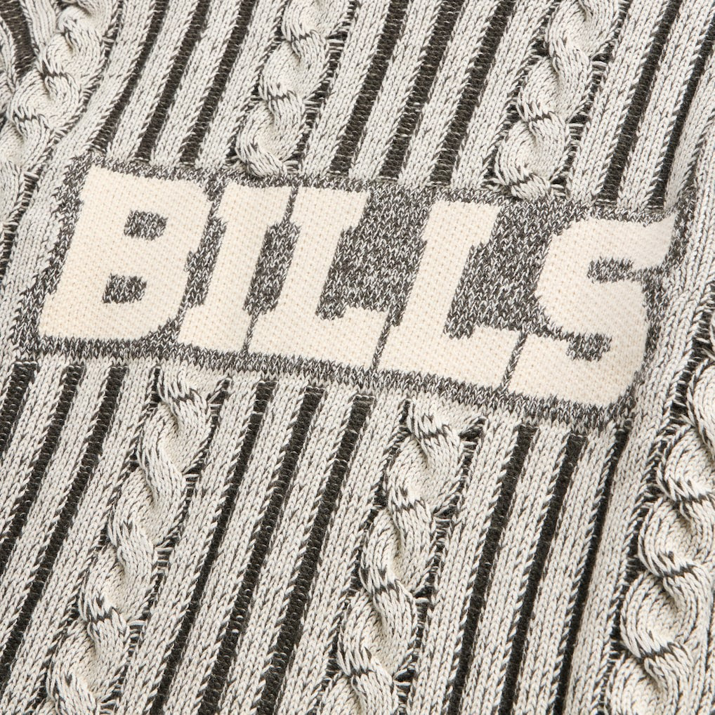 Buffalo Bills Off Season x NFL Unisex Cable Knit Sweater Cream/Gray | NFL