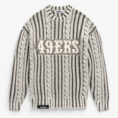 San Francisco 49ers Off Season x NFL Unisex Cable Knit Sweater Cream/Gray | NFL