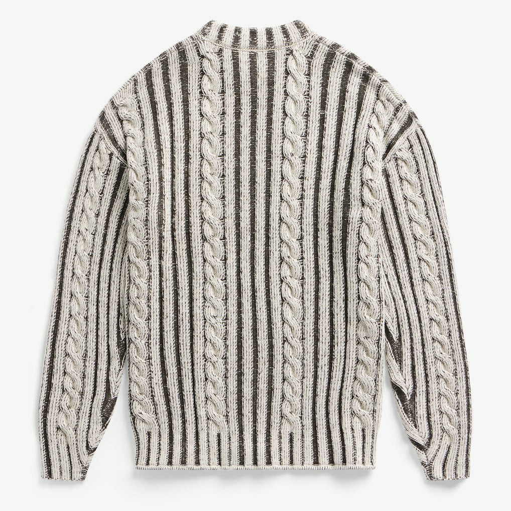 San Francisco 49ers Off Season x NFL Unisex Cable Knit Sweater Cream/Gray | NFL